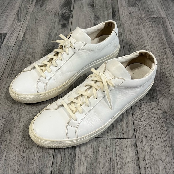 Common Projects Achilles Low Leather Sneakers White Men’s Size 45 / US 12 - Picture 1 of 12